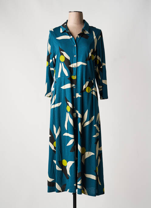 Robe longue manches longues manches longues vert WHITE STUFF femme