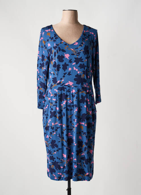 Robe mi-longue imprimé fantaisie manches longues bleu WHITE STUFF femme
