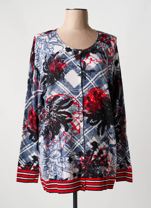 Gilet manches longues resserrée sur le bas rouge JOY OF LIFE femme