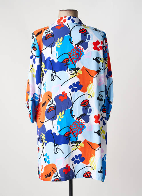 Manteau long epaulette sans capuche bleu JOSEPH RIBKOFF femme
