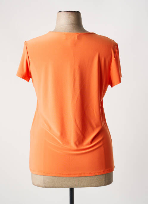 T-shirt stretch manches courtes orange JOSEPH RIBKOFF femme