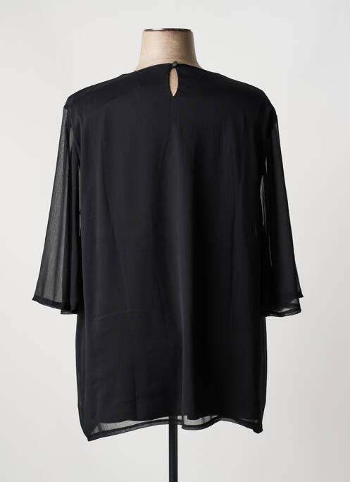 Tunique manches longues tissage crêpe noir GRIFFON femme
