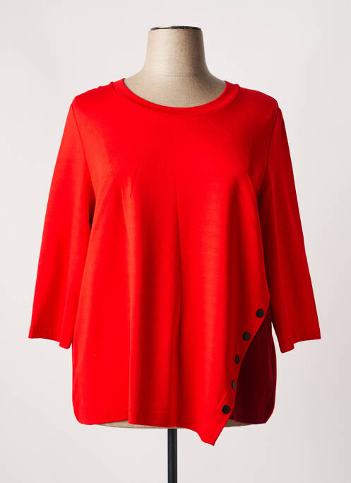 Sweat-shirt stretch manches 3/4 rouge GERRY WEBER femme