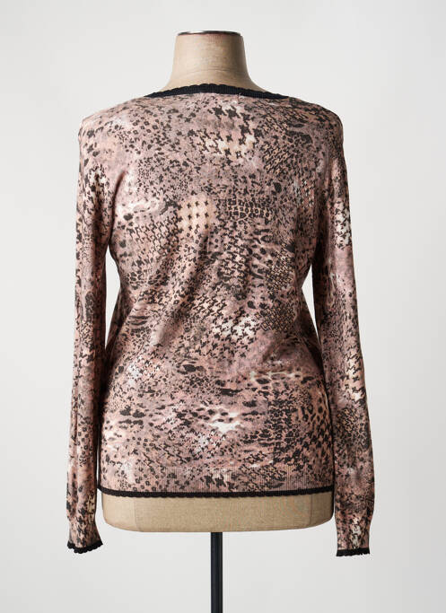 Pull coupe cintrée manches longues marron CONCEPT K femme