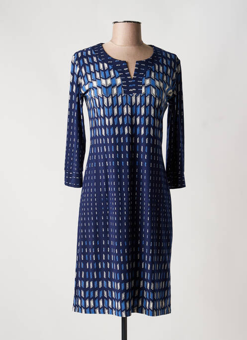 Robe mi-longue bleu GEVANA femme
