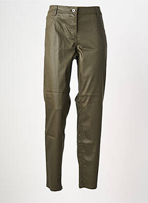 Pantalon slim tissage enduit taille normale vert TAIFUN femme