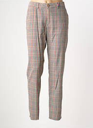 Pantalon chino fermeture zippée sous rabat boutonné taille normale orange KANOPE femme