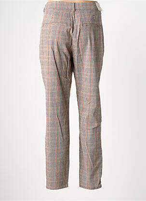 Pantalon chino fermeture zippée sous rabat boutonné taille normale orange KANOPE femme
