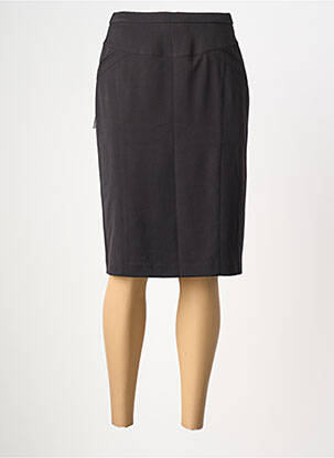 Jupe mi-longue taille haute noir GUY DUBOUIS femme