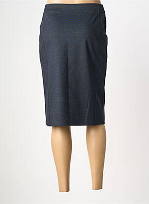 Jupe mi-longue taille haute bleu GEVANA femme