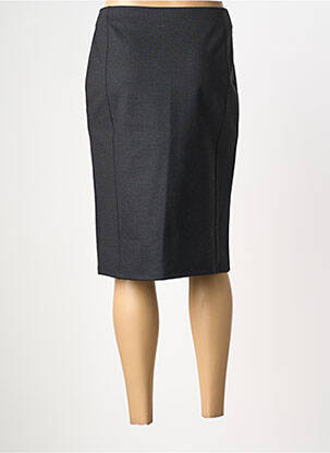 Jupe mi-longue taille haute gris GEVANA femme