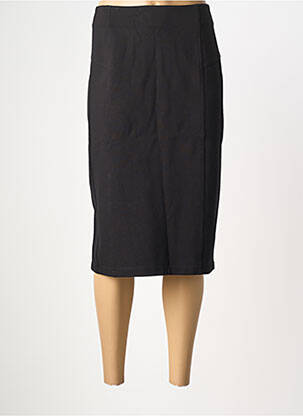 Jupe mi-longue stretch noir GRIFFON femme