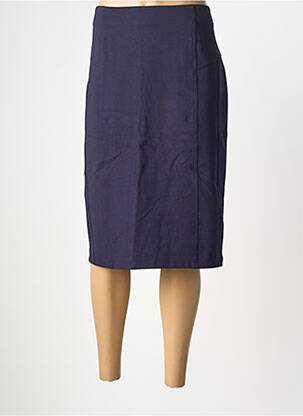 Jupe mi-longue stretch bleu GRIFFON femme