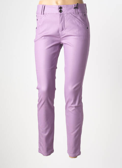 Pantalon slim taille basse taille basse violet STREET ONE femme