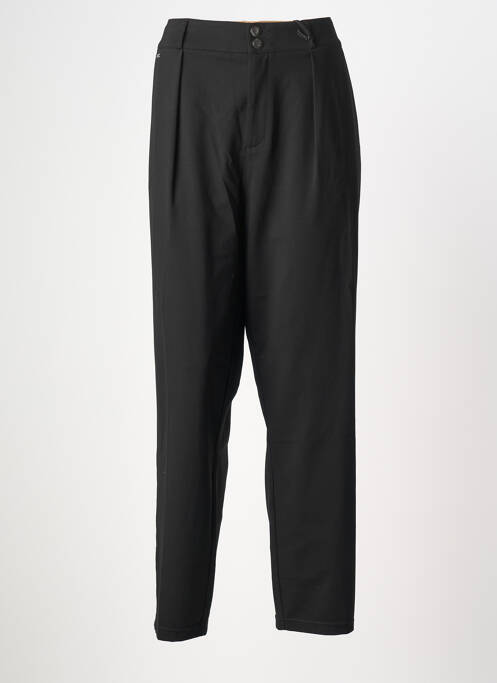 Pantalon chino fermeture zippée sous rabat boutonné taille haute noir STREET ONE femme