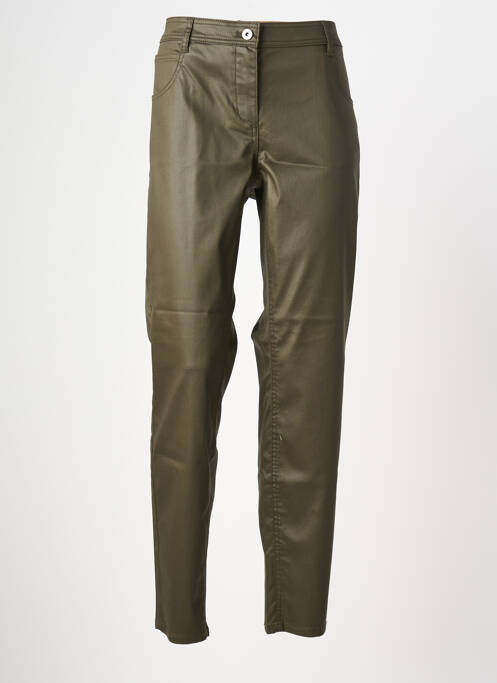 Pantalon slim tissage enduit taille normale vert TAIFUN femme