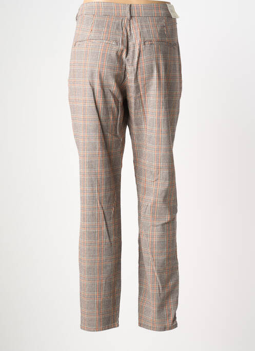 Pantalon chino fermeture zippée sous rabat boutonné taille normale orange KANOPE femme