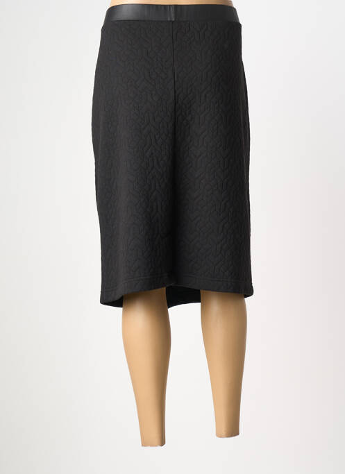 Jupe mi-longue coupe droite noir GRIFFON femme