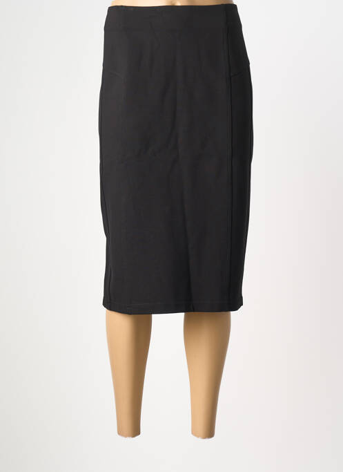 Jupe mi-longue taille à pinces noir GRIFFON femme