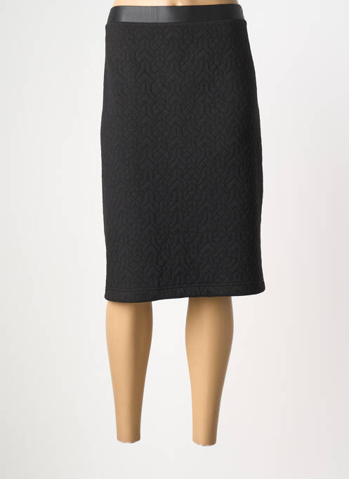 Jupe mi-longue noir GRIFFON femme