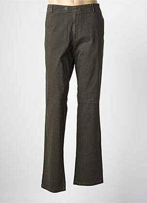 Pantalon chino tissage chiné taille normale vert MEYER homme