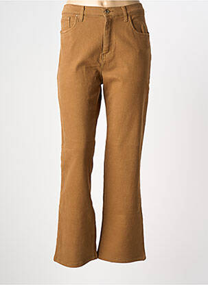 Jeans coupe droite stretch taille normale marron LCDN femme