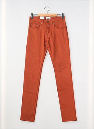 Pantalon slim tissage popeline taille normale marron EMYLE homme