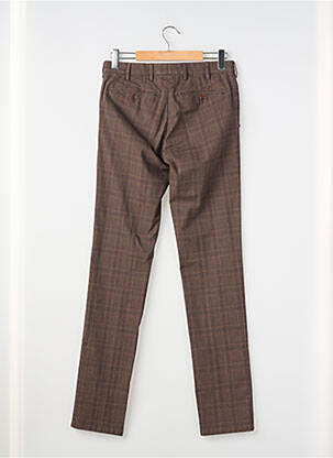 Pantalon droit tissage popeline taille normale marron MEYER homme
