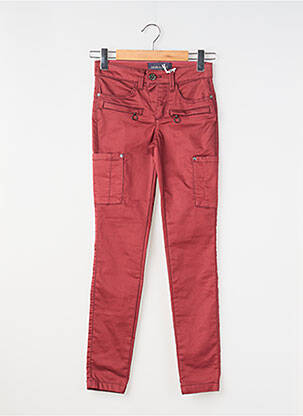 Pantalon slim tissage enduit taille normale rouge STREET ONE femme