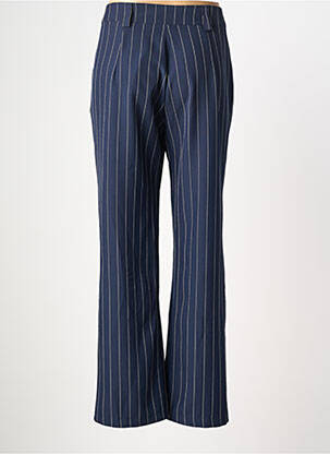 Pantalon droit taille à pinces taille haute bleu HALOGENE femme