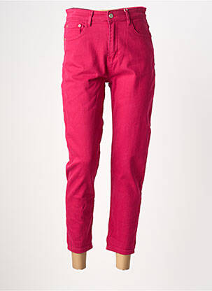 Jeans coupe slim stretch taille normale rose ONADO femme