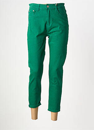 Jeans coupe slim stretch taille normale vert ONADO femme