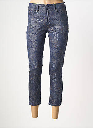 Pantalon 7/8 stretch taille normale bleu S.QUISE femme