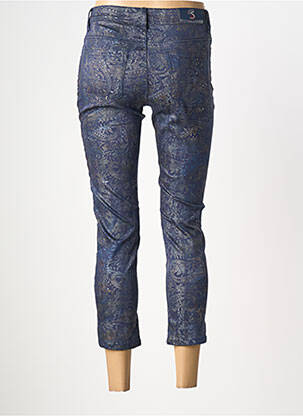 Pantalon 7/8 stretch taille normale bleu S.QUISE femme