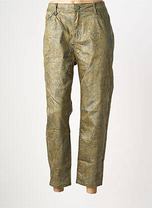 Pantalon 7/8 stretch taille normale vert S.QUISE femme