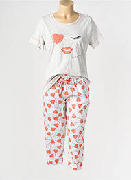 Pyjama tissage jersey gris REBELLE BY PASTUNETTE femme