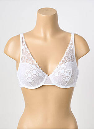 Soutien-gorge légère et transparente haut soutien-gorge emboitant blanc CHANTELLE femme