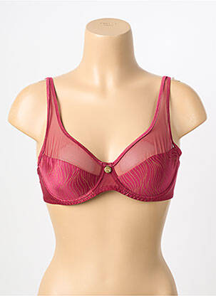 Soutien-gorge effet matière satinée haut soutien-gorge emboitant rouge ANTIGEL femme