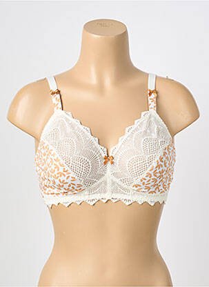 Soutien-gorge broderie haut soutien-gorge emboitant beige ANTIGEL femme