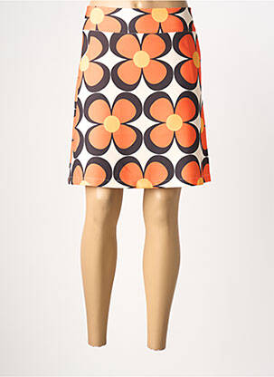Jupe courte orange HIPPOCAMPE femme