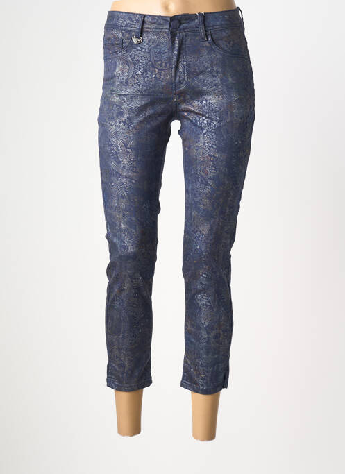 Pantalon 7/8 stretch taille normale bleu S.QUISE femme