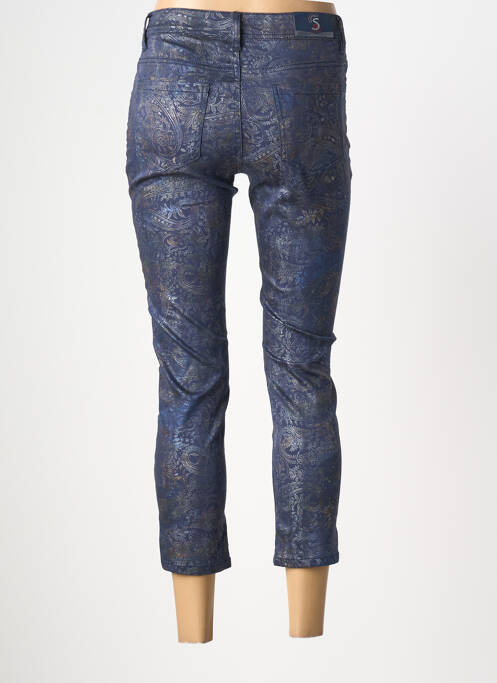 Pantalon 7/8 stretch taille normale bleu S.QUISE femme