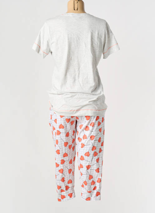 Pyjama tissage jersey gris REBELLE BY PASTUNETTE femme