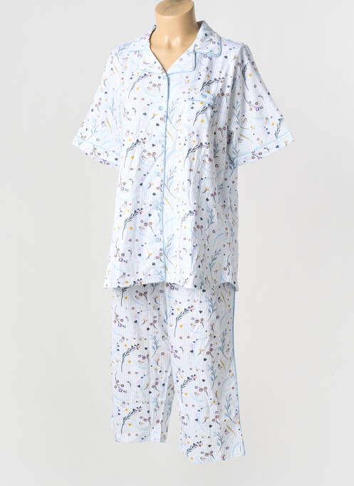 Pyjama tissage jersey bleu PASTUNETTE femme