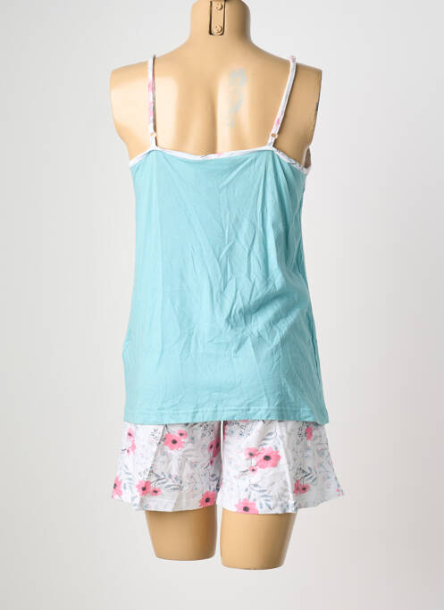 Pyjama col v bleu PASTUNETTE femme