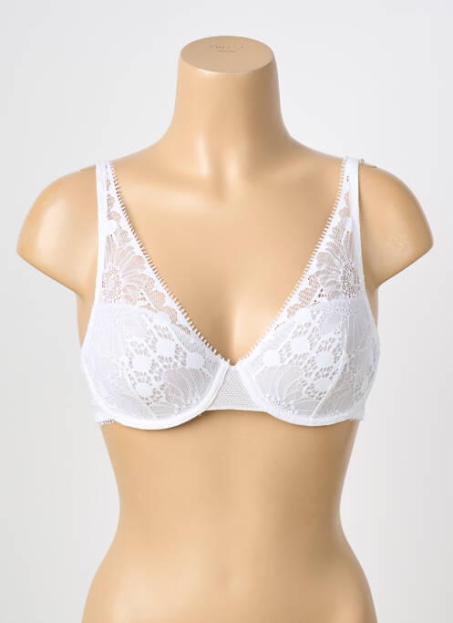 Soutien-gorge légère et transparente haut soutien-gorge emboitant blanc CHANTELLE femme