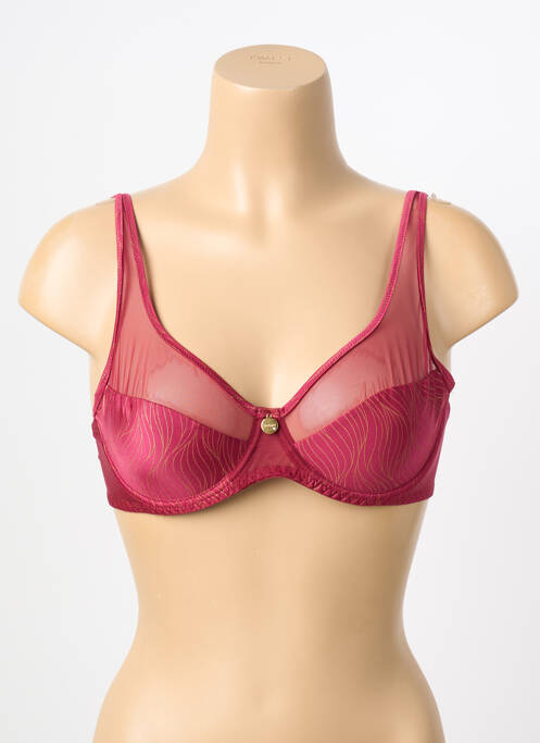 Soutien-gorge effet matière satinée haut soutien-gorge emboitant rouge ANTIGEL femme