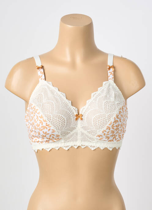 Soutien-gorge broderie haut soutien-gorge emboitant beige ANTIGEL femme
