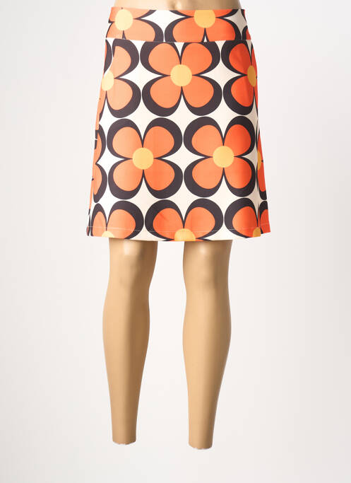 Jupe courte orange HIPPOCAMPE femme