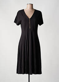 Robe mi-longue manches courtes manches courtes noir JOY'S PARIS femme
